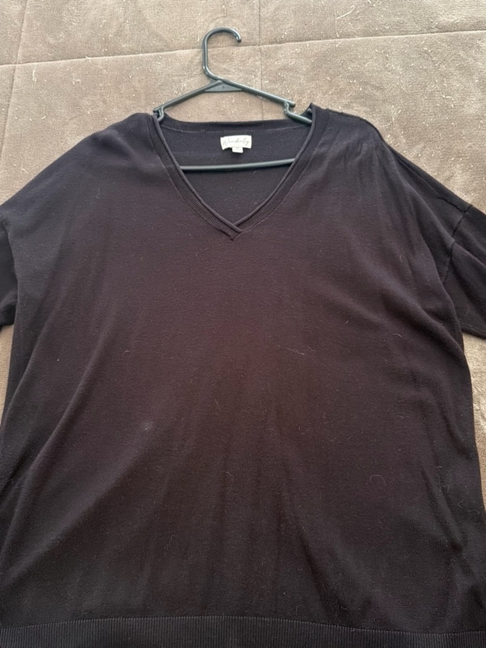 Wonderly Women’s Black V-Neck Knit Sweater
